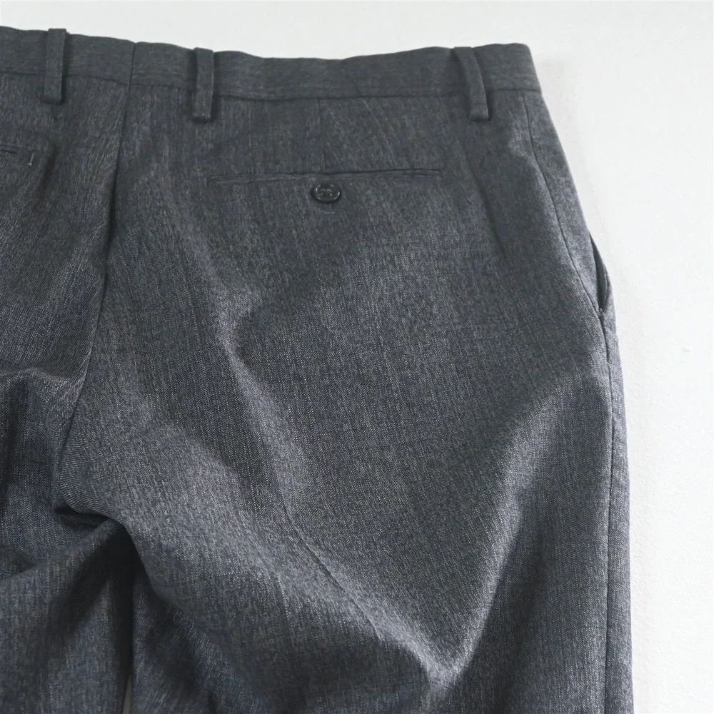 Banana Republic 34x34 Gray Heather 100% Wool 673154 Modern Slim Dress Mens Pants
